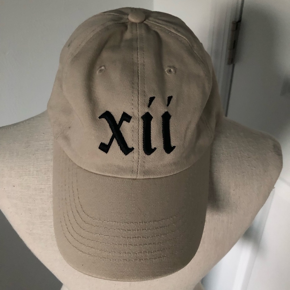 Beige XII Embroidered Cap